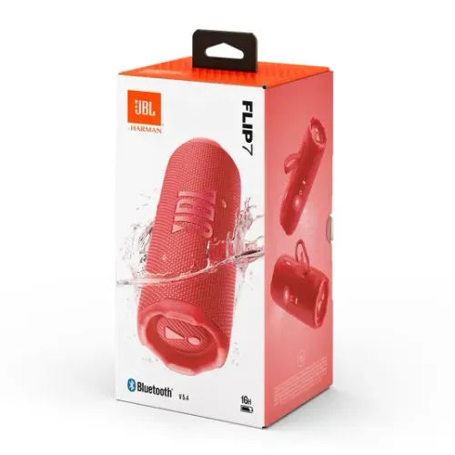 Caixa de Som JBL Flip 7 VERMELHA - Bluetooth - Impermeável
