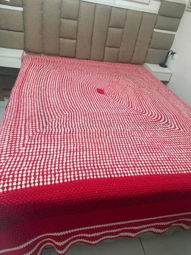 Colcha de crochê cama casal artesanal