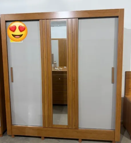 Guarda Roupa 1.90M 3Ptas Correr C/Espelho C/4Gav.Internas. Produto Novo Direto de Fábrica.