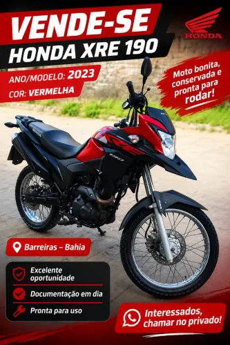onda XRE 190 2023 | Única Dona | 13.500 km | Quitada