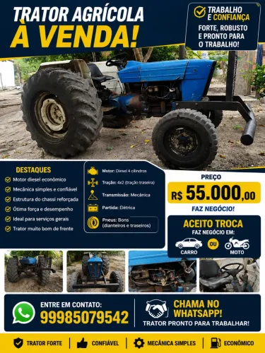 Vende-se trator Ford 3 cilindros