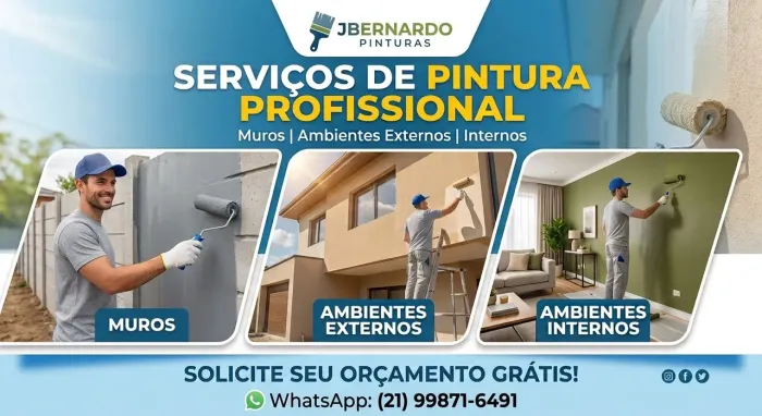 Pintura de muros, ambientes externos e internos