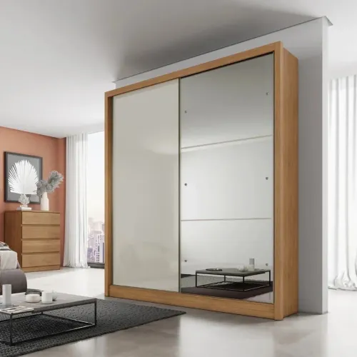 GUARDA ROUPA CASAL THOR PLUS 1600 - 3 GAVETAS + ESPELHO