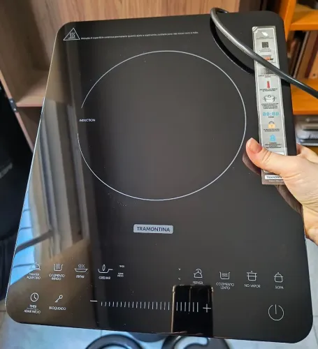 Cooktop De Indução/ Elétrico Slim Touch Tramontina Perfeito <br><br>Tramontina Cor Preto