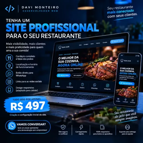 ? SEU NEGÓCIO PRECISA DE UM SITE PROFISSIONAL!