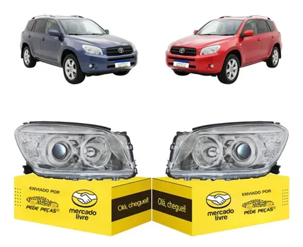 Par Farol Sinaleira Toyota Rav4 2006 2007 2008 Cromado Novo Ambos Lados