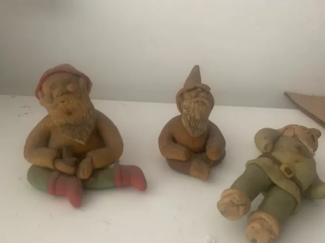 Três duendes antigos artesanato
