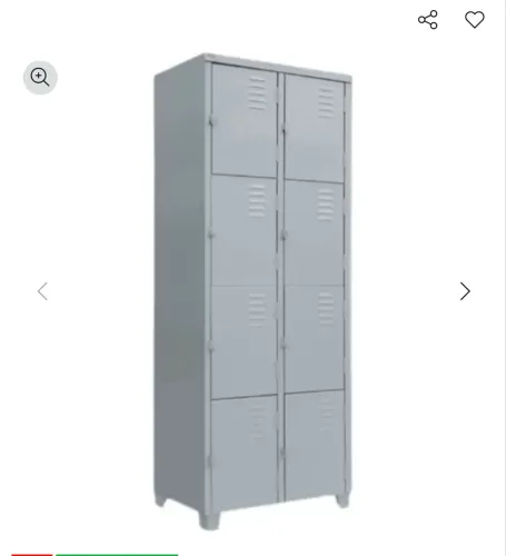 Armário de vestiário 8 portas pequenas 