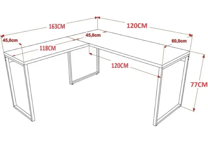 Mesa em L