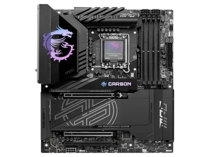 MB MSI MPG Z890 CARBON WIFI p/ Intel LGA1851 4xDDR5/3xPCI-e/4xSATA/5xM.2