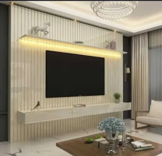 painel ripado off white MDF LARA