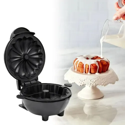 MÁQUINA ELÉTRICA ANTIADERENTE PARA WAFFLES FORMA CORAÇÃO 110V