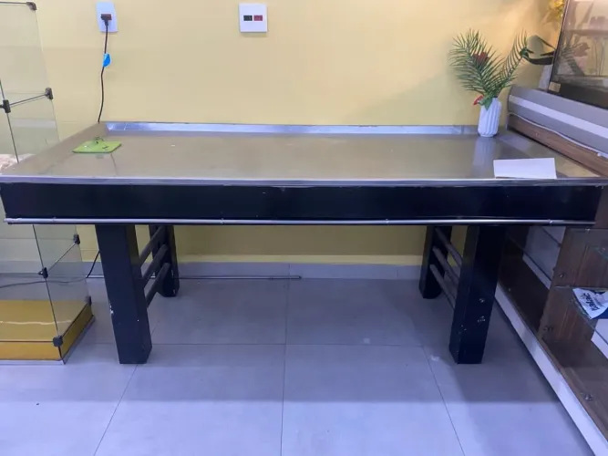 Mesa em inox <br>Estrutura de chapa<br>Valor das duas 1600
