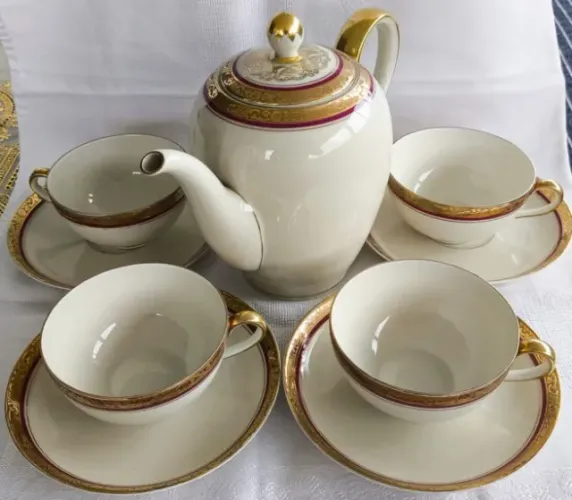 jogo de chá porcelana bavaria jaeger anos 50 vintage