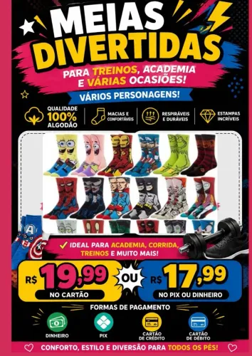 Meias divertidas