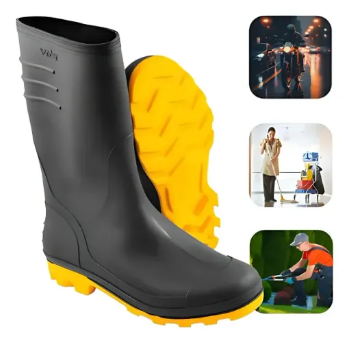 Bota Pvc C/f.cano Med. 40 Preta/diversas Vonder 