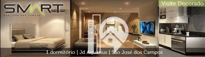 Apartamento com 1 dormitório à venda, 37 m² - Jardim Aquarius - São José dos Campos/SP