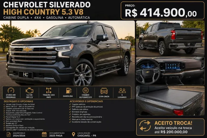 Chevrolet Silverado High Country 5.3 V8 AWD Aut. 2024