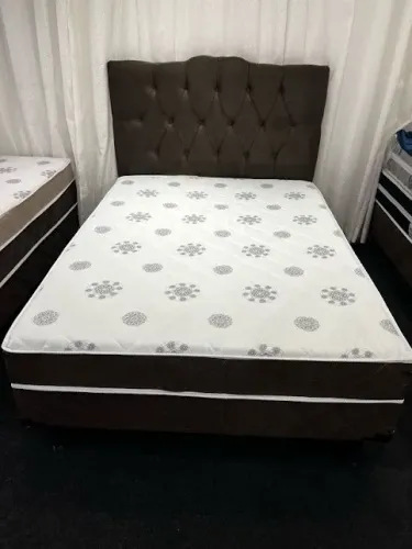 Cama de Casal Conjugada D33 Mola Ensacada Colchão Premium 1,88x1,38 (Pague na Entrega)
