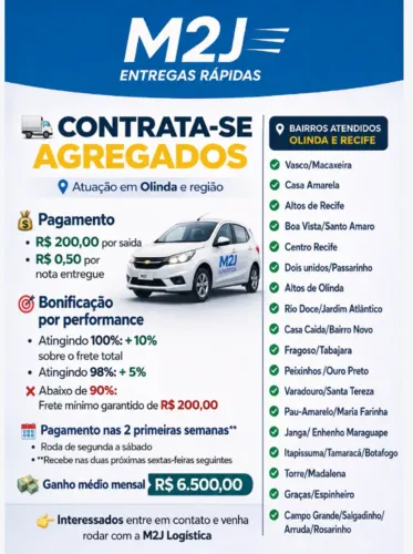 Contrata-se Agregados Olinda/Recife