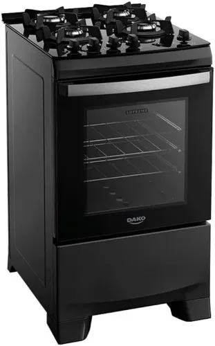 Fogão Dako Supreme Glass Preto - Bivolt