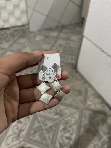 Brincos banho a prata