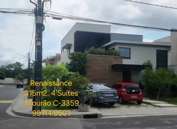 Duplex Alto Padrão no Renaissance. 4 suítes, edícula,  escada em IPÊ.  Rua Principal