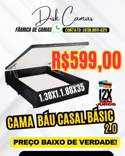 Baú cama box - FABRICA - temos colchões 