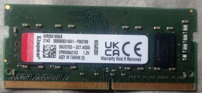Memória RAM DDR4 8GB Kingston KVR26S19S8/8 2666MHz SO-DIMM
