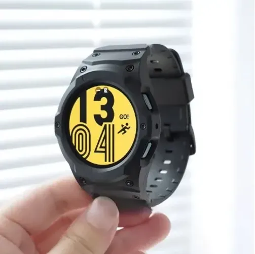 Pulseira de silicone com capa tipo G Shock para Galaxy Watch 7 40mm Preta