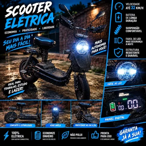 Scooter elétrica happy sem cnh