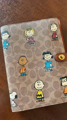 Caderno/agenda de couro A5 similar coach