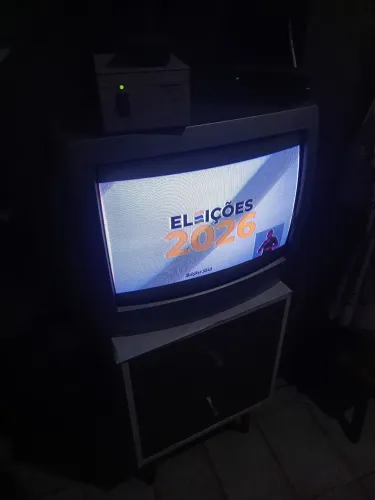 Tv com conversor e antena