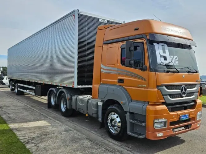 Mb Axor 2536 6x2 Ano 2019 Automático mola Ar Condicionado + Baú 2 Eixos Nostra Ano 27 30pl