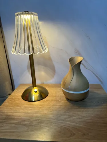 ? ABAJUR DOURADO LED + UMIDIFICADOR DE BRINDE!