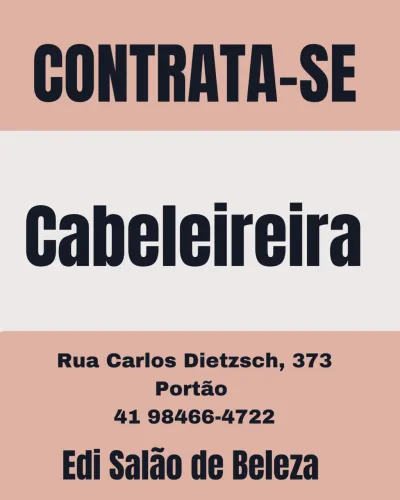 Vaga de cabeleireiro