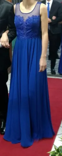 Vestido madrinha/formatura/festa longo, azul Royal tamanho P