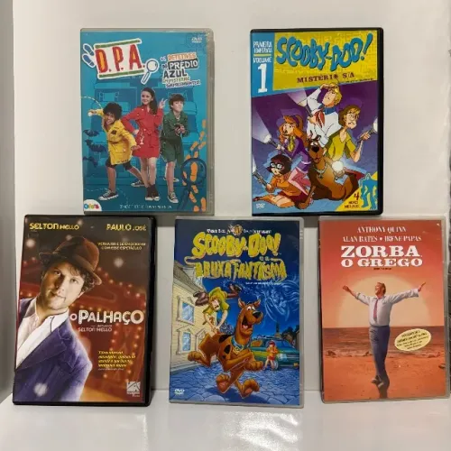 Lote com 5 DVDs Usados - Scooby-Doo e mais