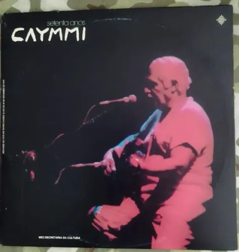 Vinil LP Dorival Caymmi - Setenta Anos Duplo Ao Vivo com Encartes (1984) MPB