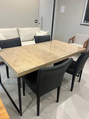 Mesa jantar 6 lugares 4 cadeiras Etna