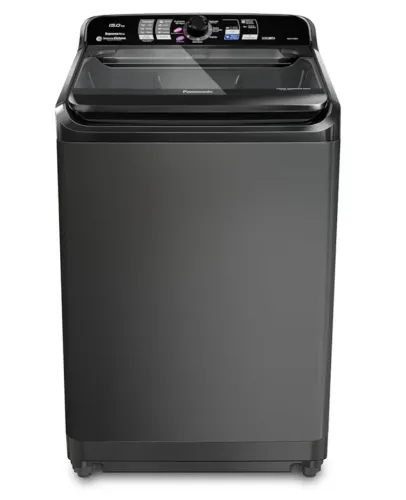 (LACRADO) Máquina de Lavar Panasonic 15kg, Titânio, 127v | NA-F150B1T