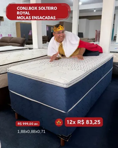 Cama Box Casal com Molas Ensacadas | R$ 999,00 à Vista ou 12x Sem Juros | Frete Grátis