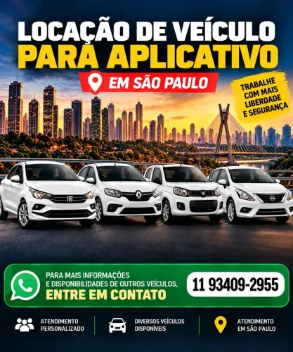 Aluguel de veículos COMFORT E UBER X