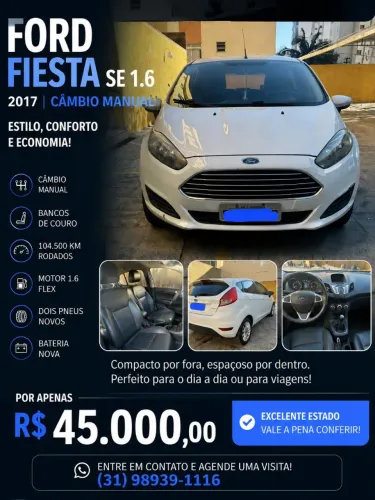 Ford Fiesta SE 1.6 16V Flex 5P 2017