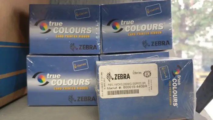 Fita colorida compreta zebra 800015-440CN para impressora de cartões plastico zebra P330i
