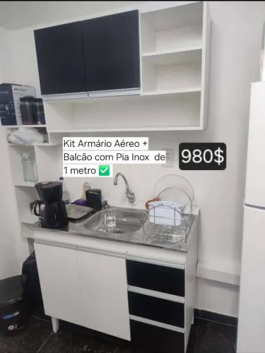 Kit armario aerio e balção com pia