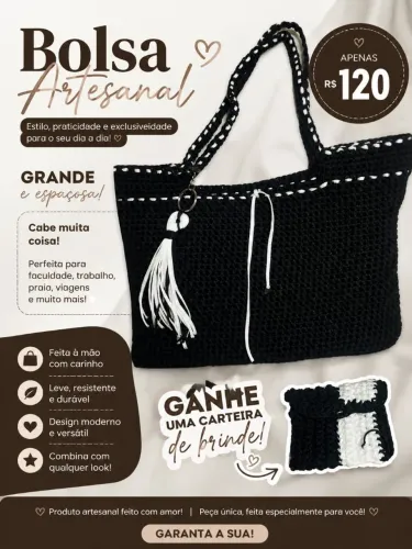 Bolsa em crochê 
