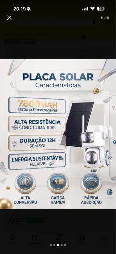 Câmera de segurança solar 4G