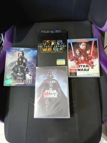 Coleção Star Wars Completa + Rogue One + Episódios VII e VIII | DVDs e Blu-rays Impecáveis