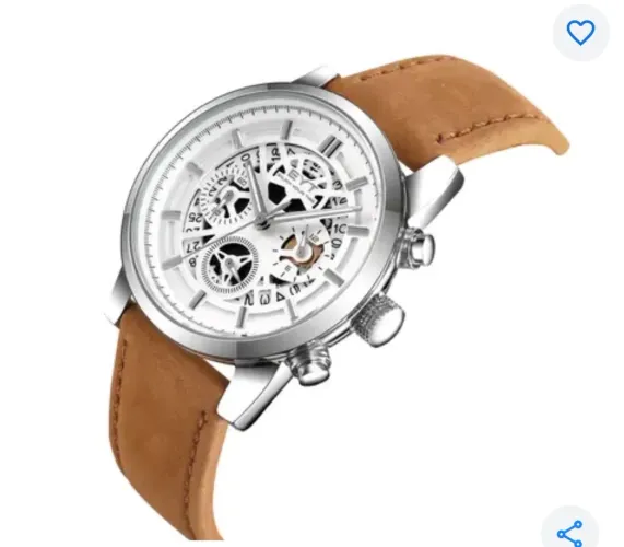     ALÔ, BANGU! Relógio Masculino Dourado ? Estilo e Elegância no Pulso